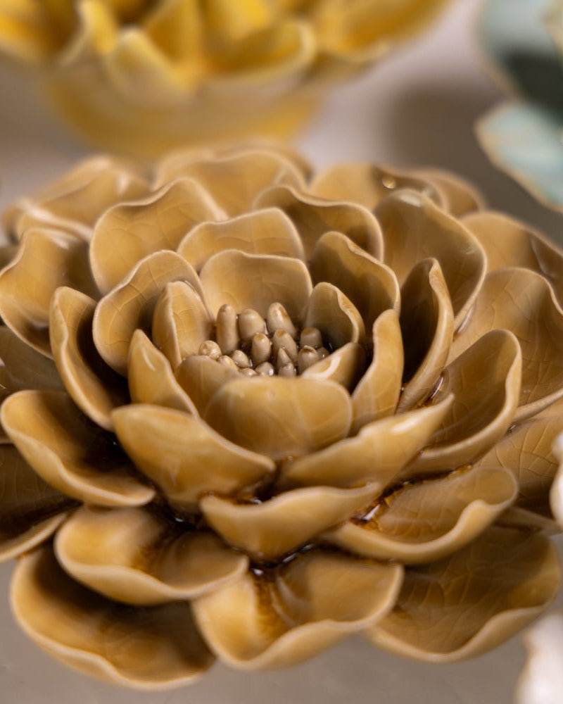 Ceramic Flower Collection 13 Caramel Flower - Chive UK Wholesale