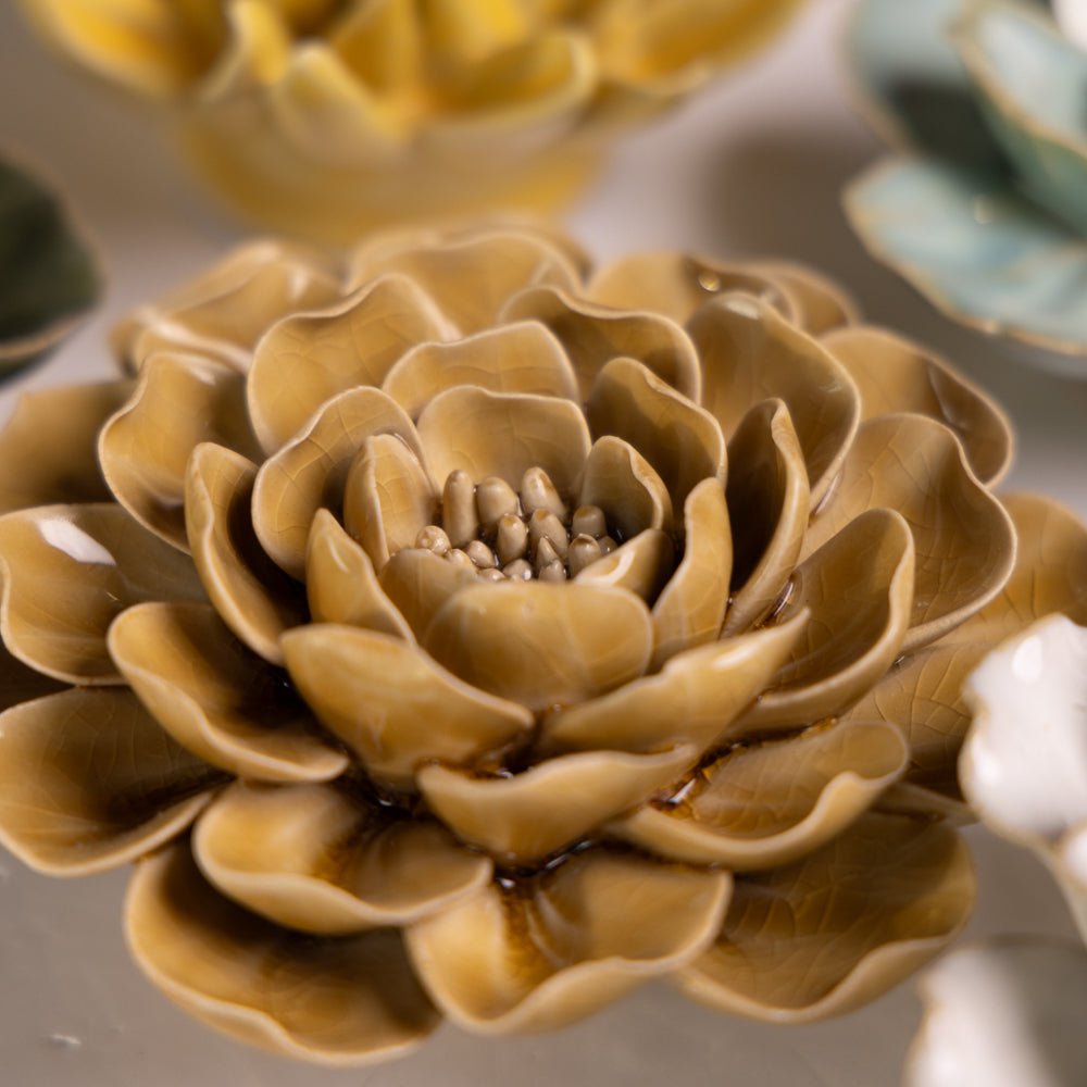 Ceramic Flower Collection 13 Caramel Flower - Chive UK Wholesale
