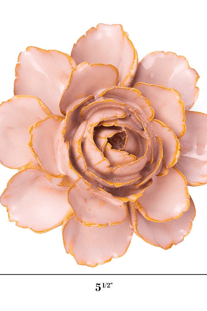 France Ceramic Flower Pink Zinnia - Chive UK Wholesale