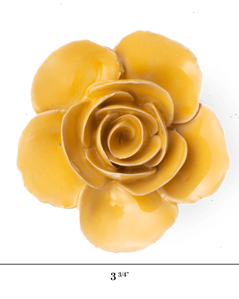 France Ceramic Flower Yellow Ranunculus - Chive UK Wholesale