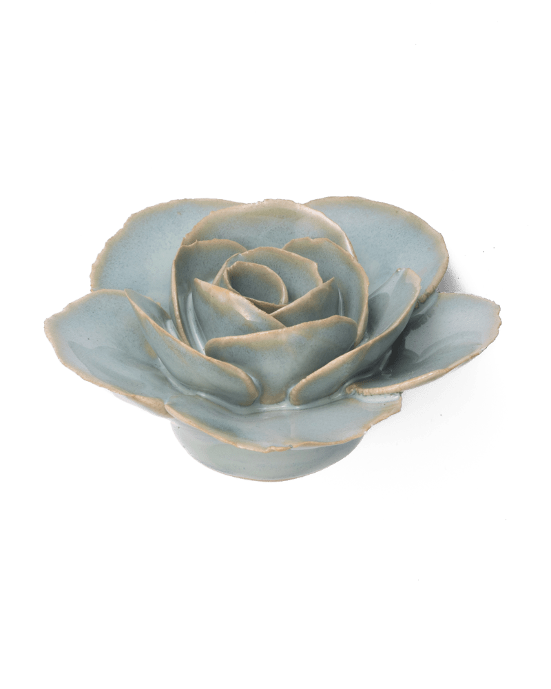 France Ceramic Flower Teal Ranunculus - Chive UK Wholesale
