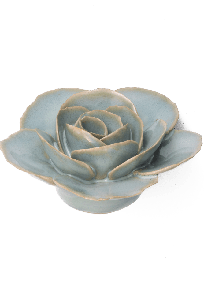 France Ceramic Flower Teal Ranunculus - Chive UK Wholesale