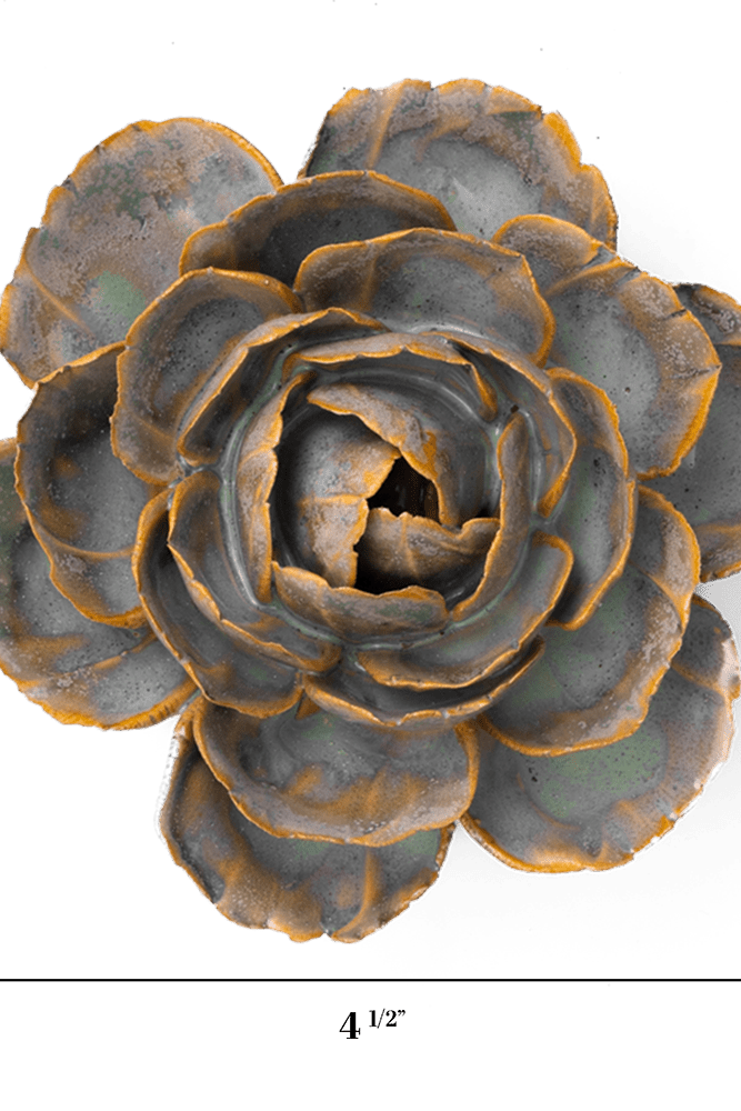 France Ceramic Flower Blue Green Cabbage Flower - Chive UK Wholesale
