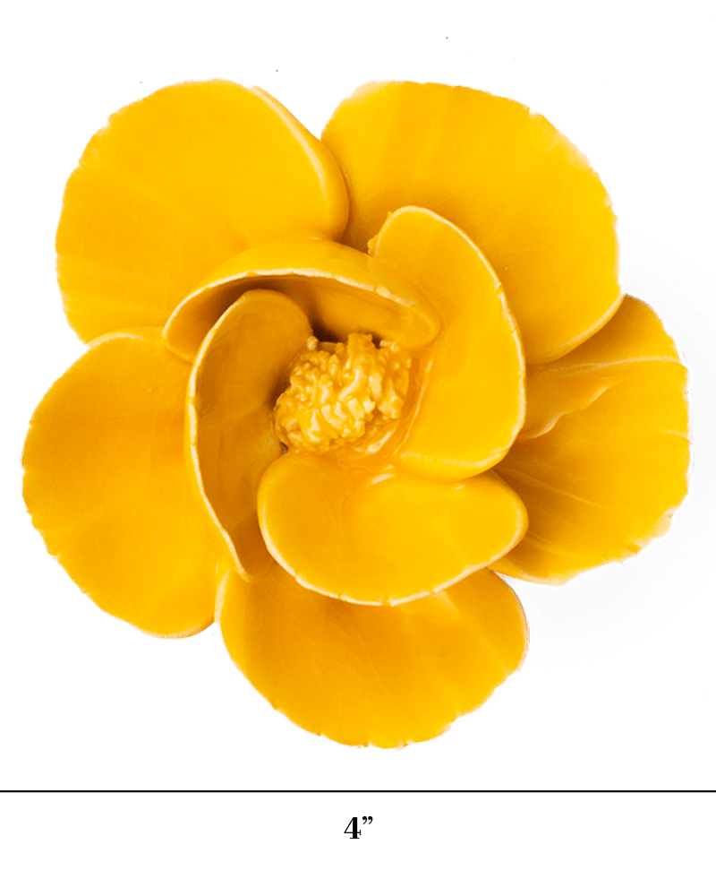 France Ceramic Flower Yellow Lotus - Chive UK Wholesale