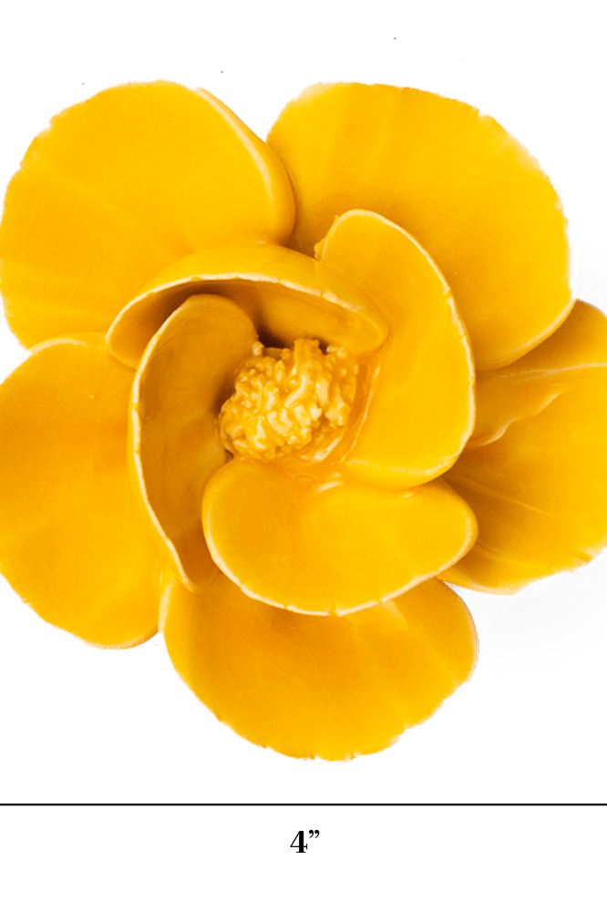 France Ceramic Flower Yellow Lotus - Chive UK Wholesale