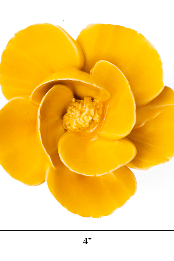 France Ceramic Flower Yellow Lotus - Chive UK Wholesale
