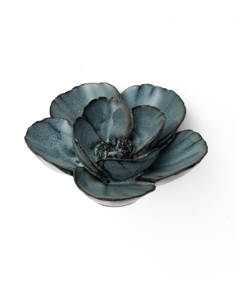 France Ceramic Flower Blue Grey Lotus - Chive UK Wholesale