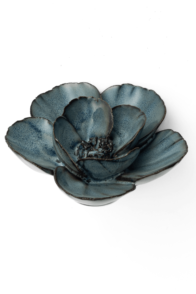 France Ceramic Flower Blue Grey Lotus - Chive UK Wholesale