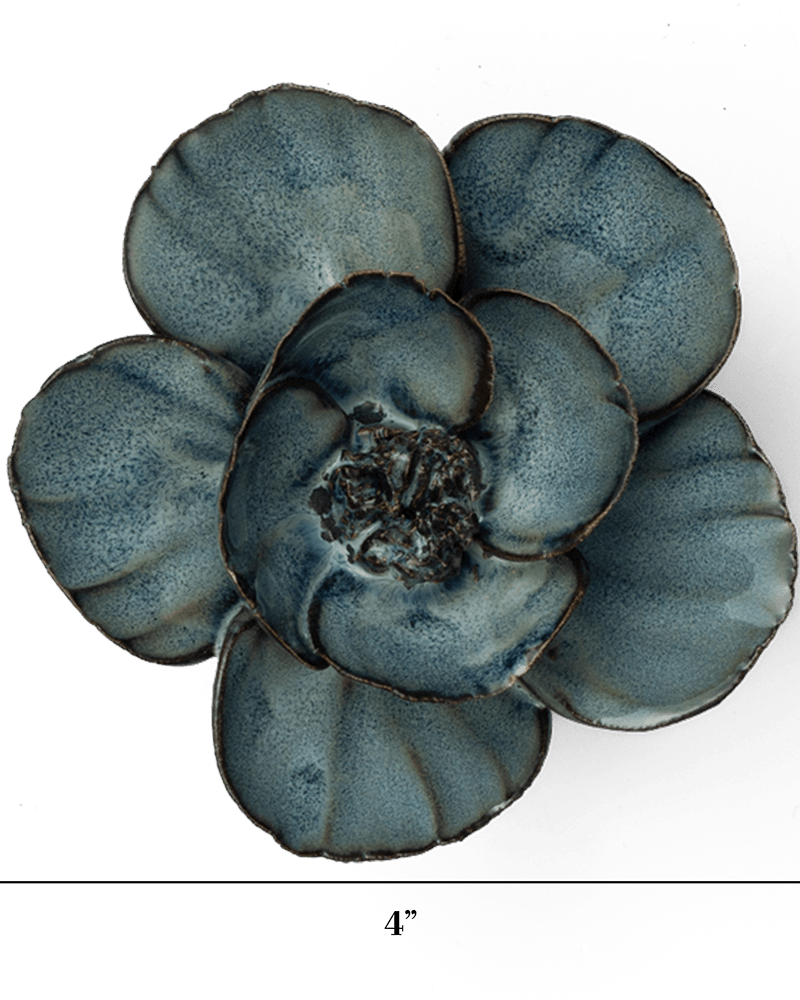 France Ceramic Flower Blue Grey Lotus - Chive UK Wholesale