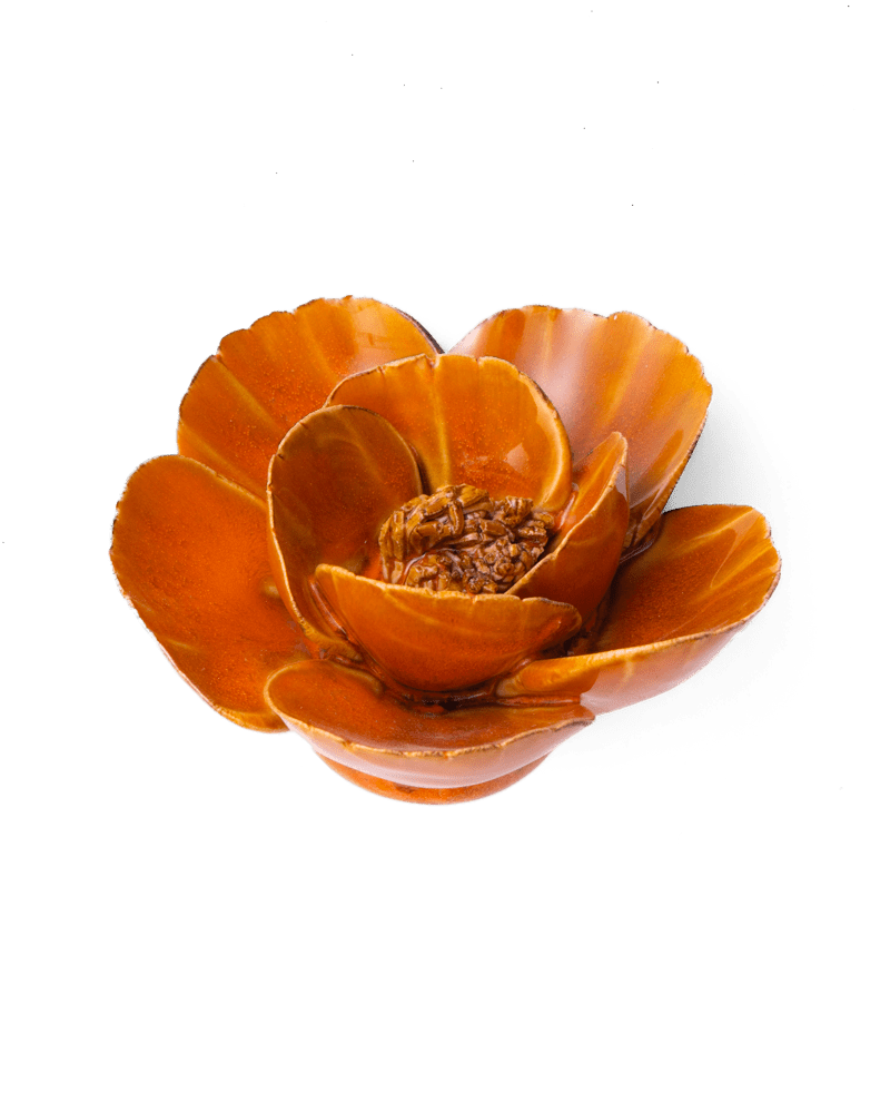 France Ceramic Flower Orange Lotus - Chive UK Wholesale
