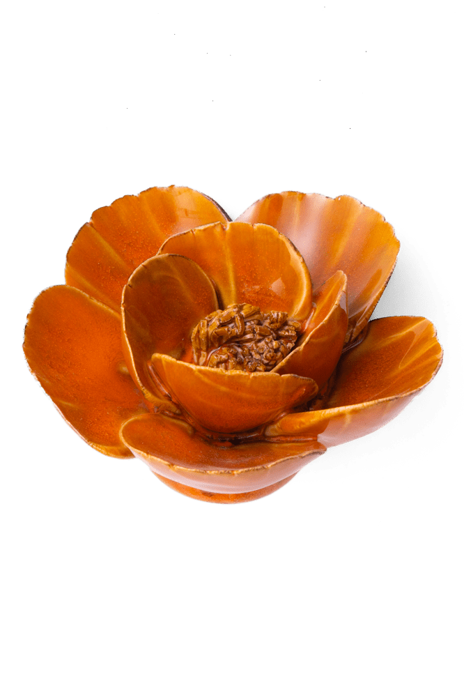 France Ceramic Flower Orange Lotus - Chive UK Wholesale