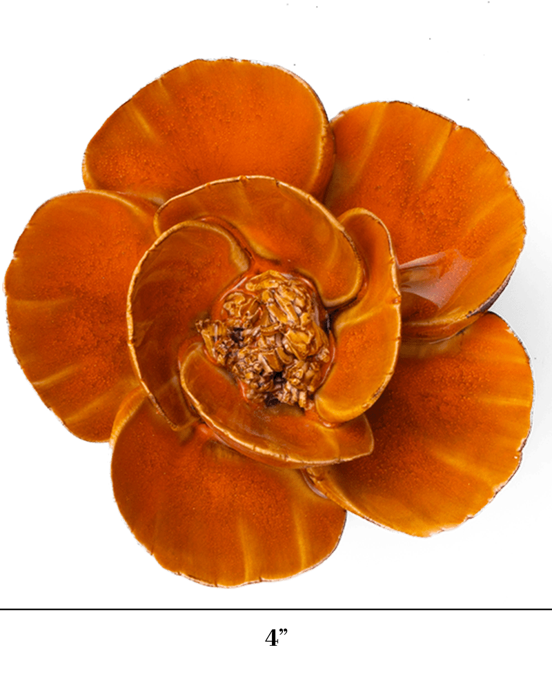 France Ceramic Flower Orange Lotus - Chive UK Wholesale