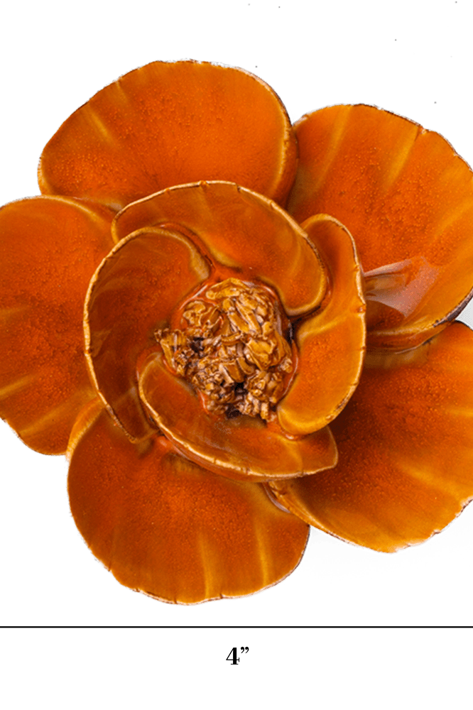 France Ceramic Flower Orange Lotus - Chive UK Wholesale