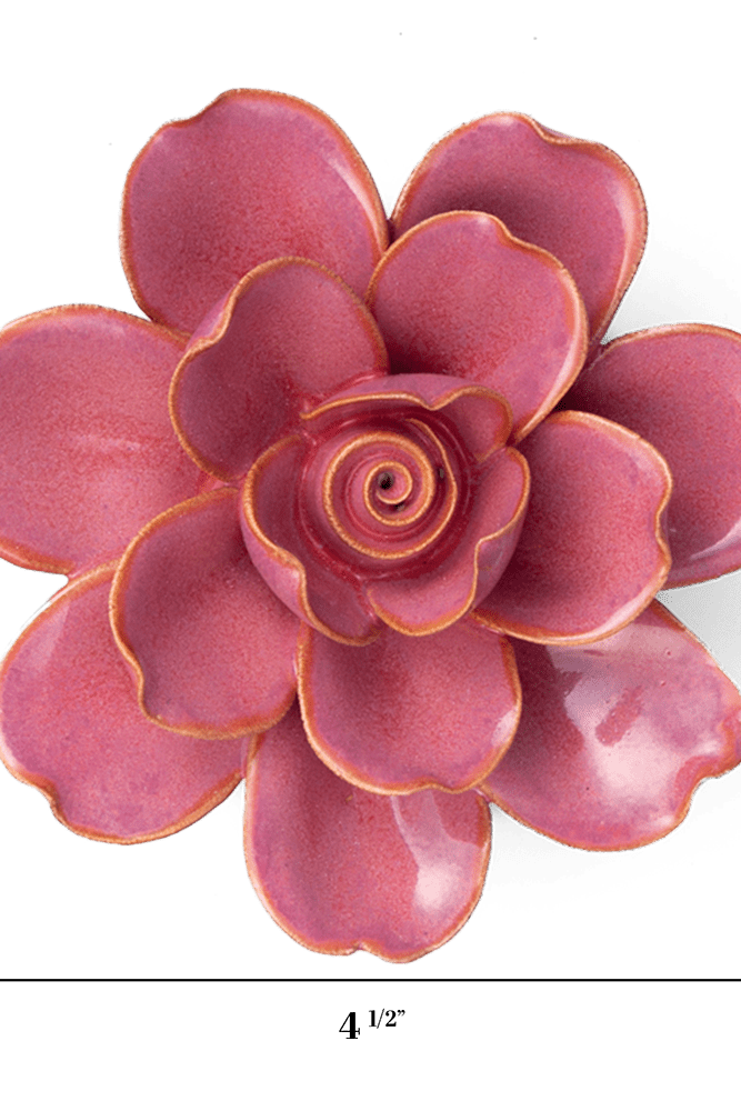 France Ceramic Flower Pink Gardenia - Chive UK Wholesale