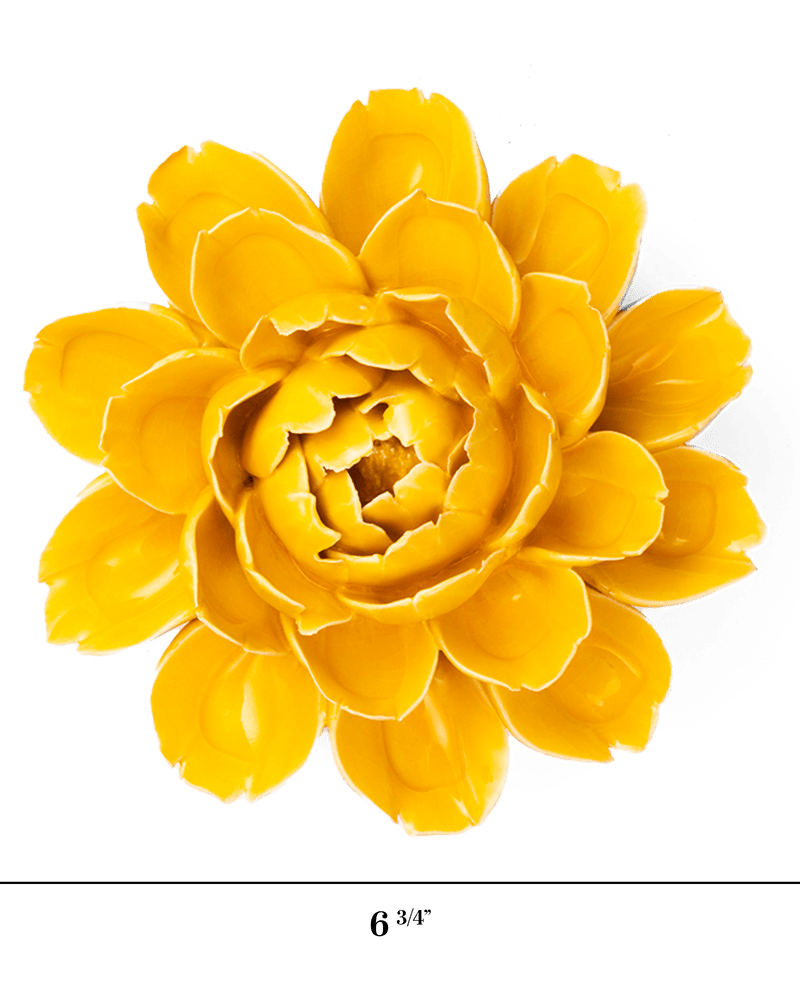 France Ceramic Flower Yellow Cabbage Flower - Chive UK Wholesale