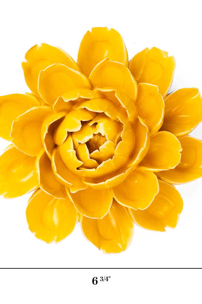 France Ceramic Flower Yellow Cabbage Flower - Chive UK Wholesale