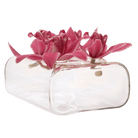 Rectangle Flute Glass Modern Clear Flower Vase - Chive UK Wholesale