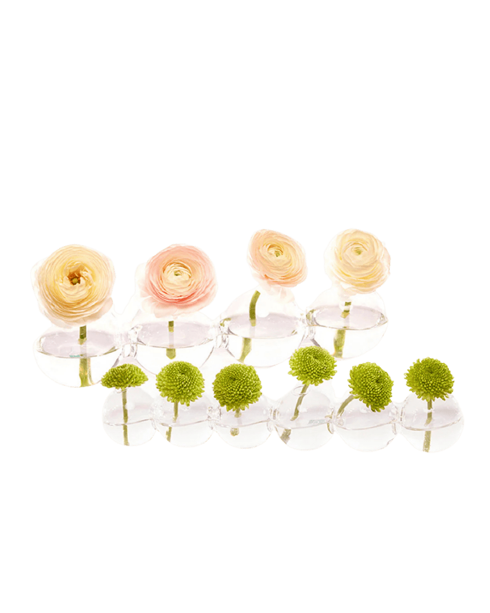 Caterpillar Glass Modern Clear Flower Vase - Chive UK Wholesale