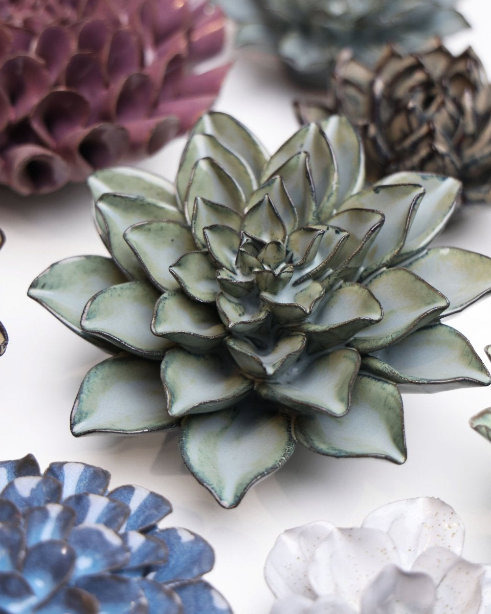 Japan Ceramic Flower Dusk Blue Daisy - Chive UK Wholesale