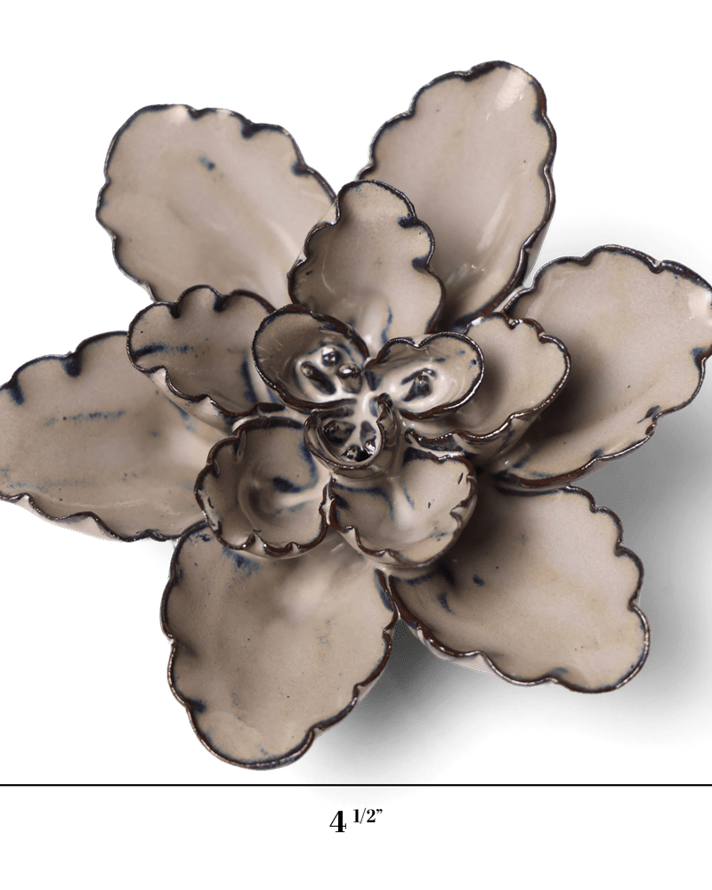 Japan Ceramic Flower Ecru Cactus Flower - Chive UK Wholesale