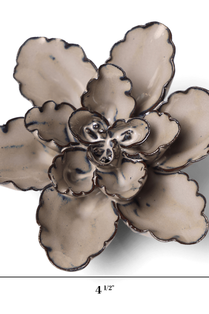 Japan Ceramic Flower Ecru Cactus Flower - Chive UK Wholesale
