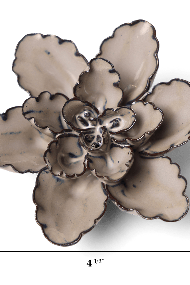 Japan Ceramic Flower Ecru Cactus Flower - Chive UK Wholesale