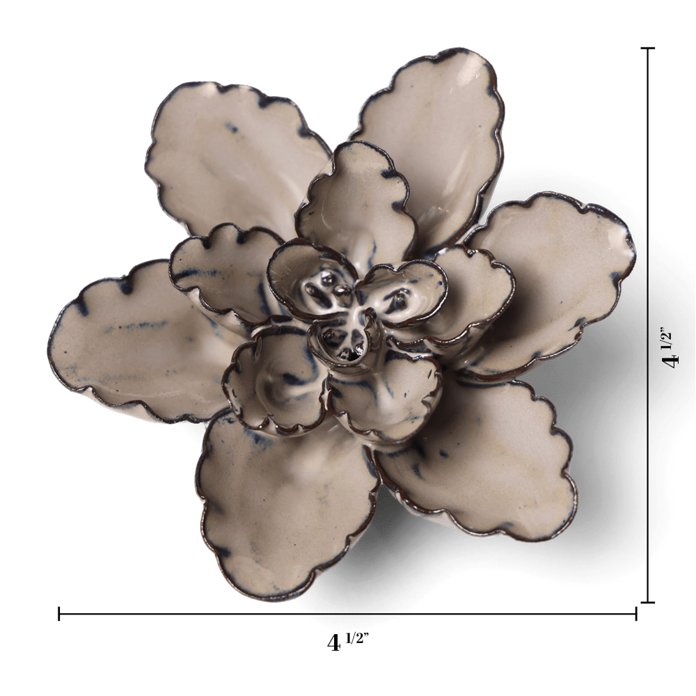 Japan Ceramic Flower Ecru Cactus Flower - Chive UK Wholesale