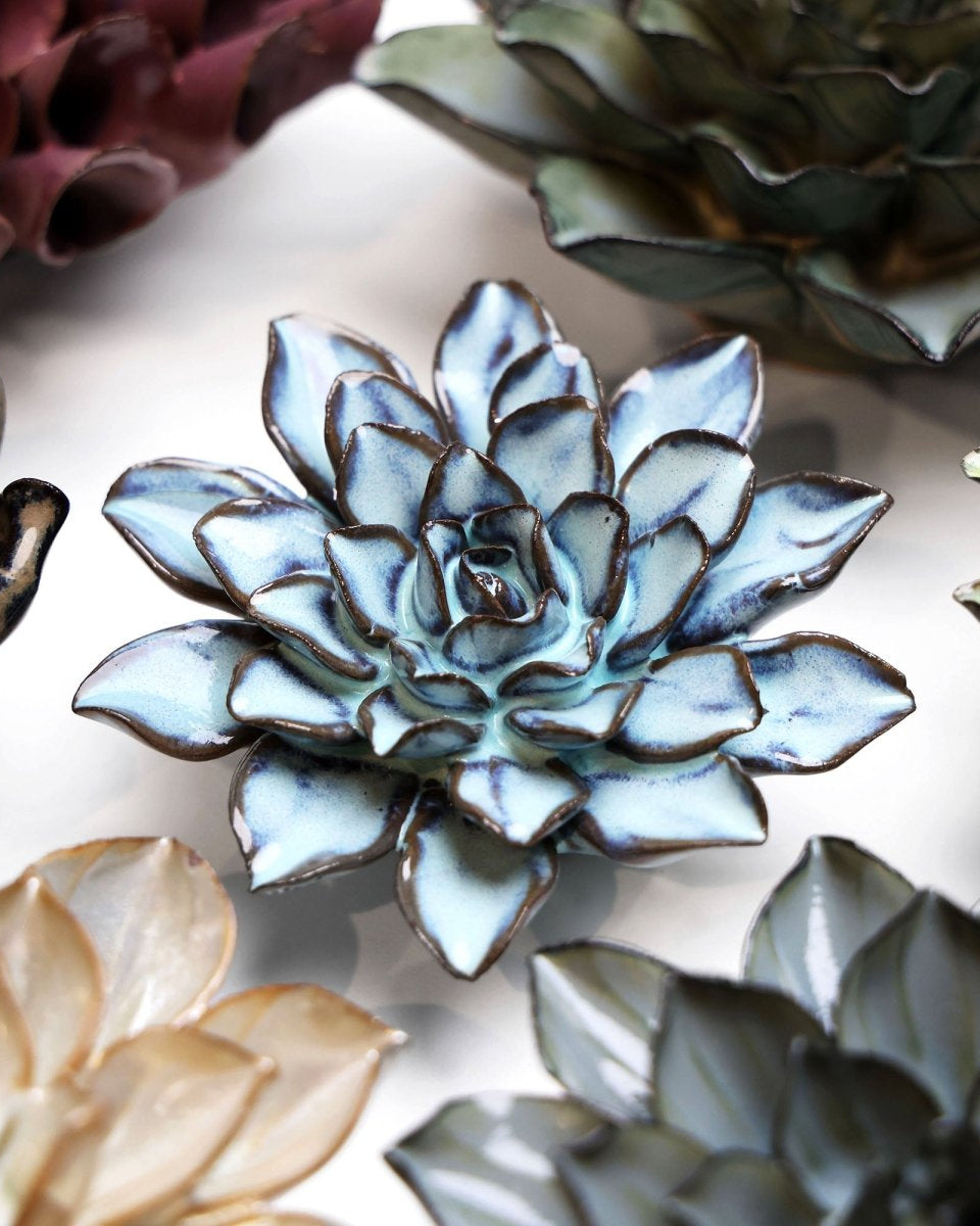 Japan Ceramic Flower Blue Brown Aster - Chive UK Wholesale