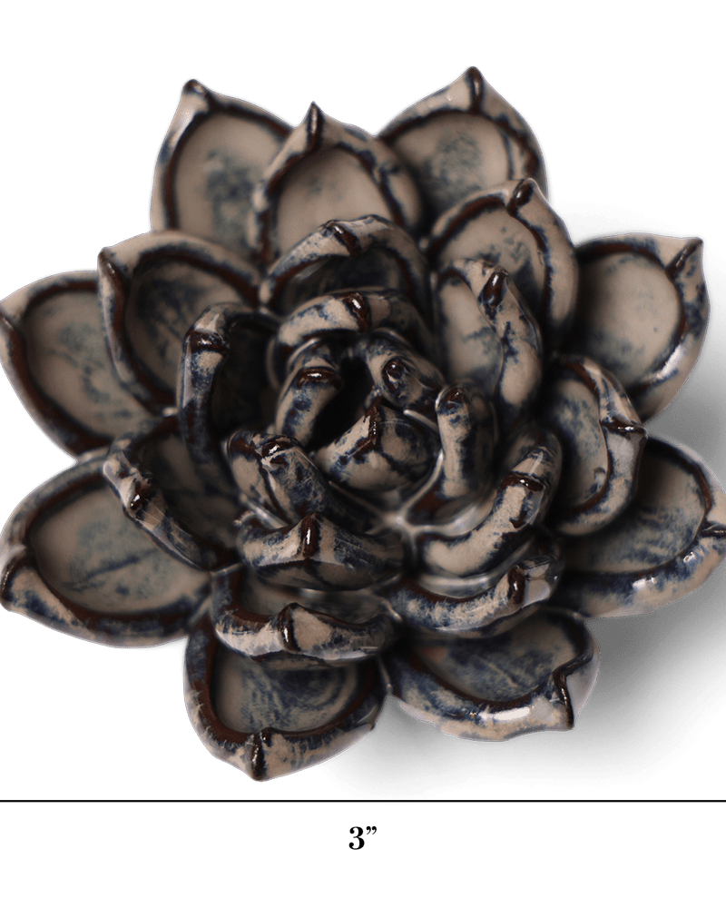 Japan Ceramic Flower Cream Succulent - Chive UK Wholesale