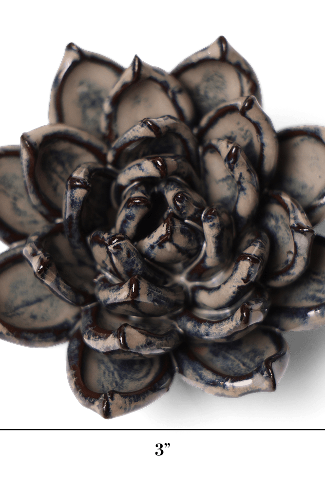 Japan Ceramic Flower Cream Succulent - Chive UK Wholesale