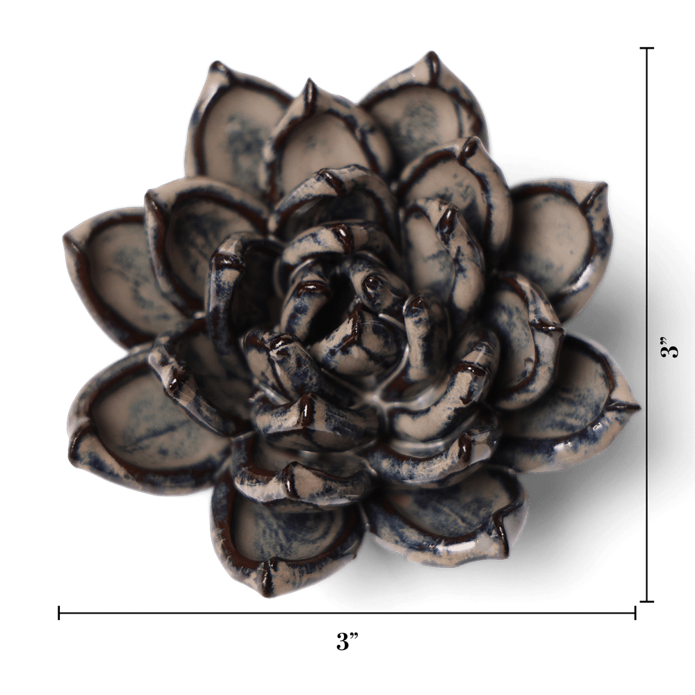 Japan Ceramic Flower Cream Succulent - Chive UK Wholesale