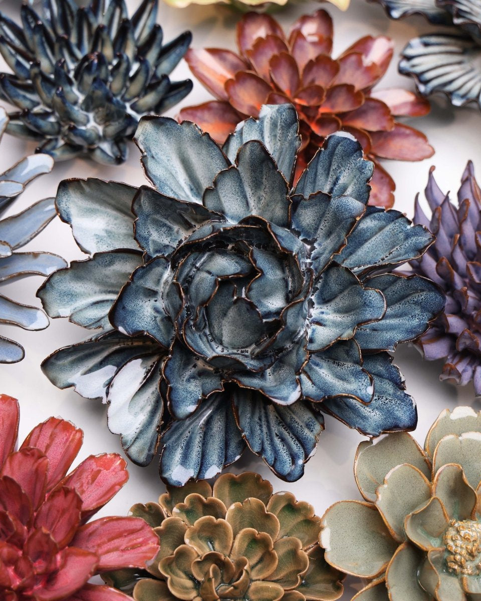 Japan Ceramic Flower Blue Tree Peony - Chive UK Wholesale