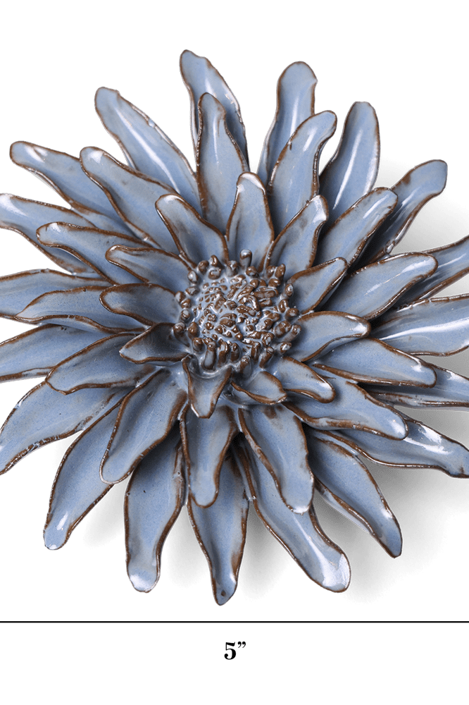 Japan Ceramic Flower Grey Gerbera Daisy - Chive UK Wholesale