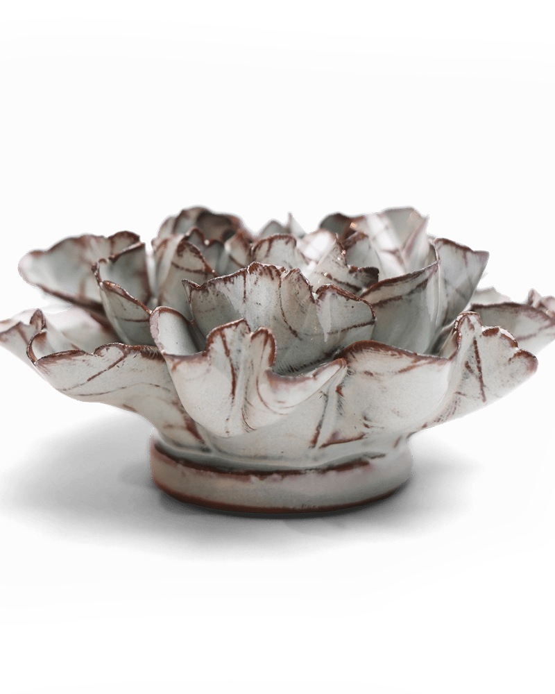 Japan Ceramic Flower Chocolate Mint Hibiscus - Chive UK Wholesale