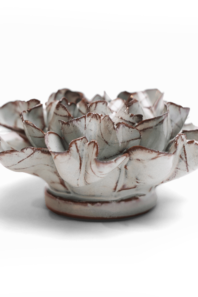Japan Ceramic Flower Chocolate Mint Hibiscus - Chive UK Wholesale