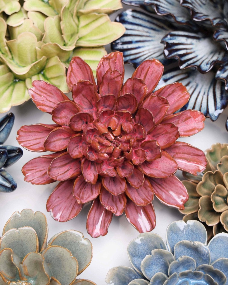 Japan Ceramic Flower Pink Dahlia - Chive UK Wholesale