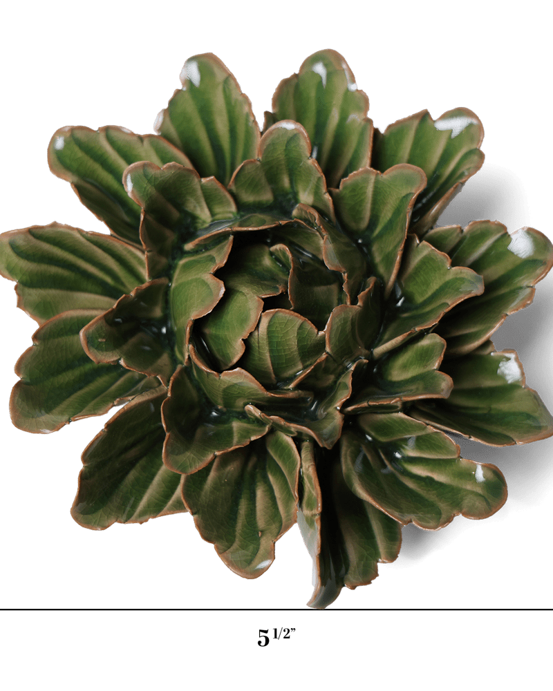 Japan Ceramic Flower Green Tree Peony - Chive UK Wholesale