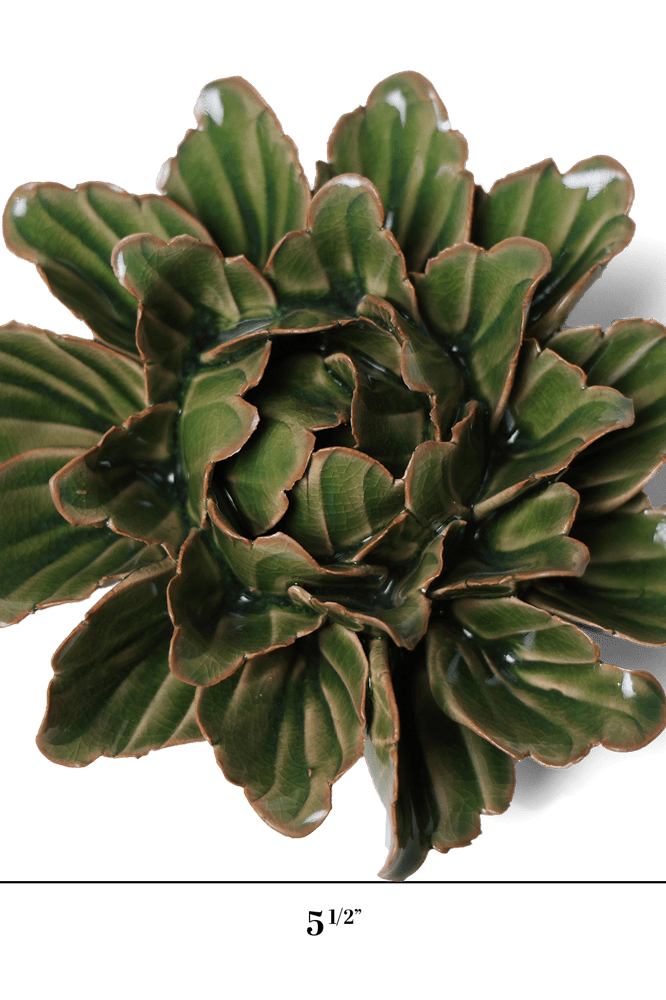 Japan Ceramic Flower Green Tree Peony - Chive UK Wholesale