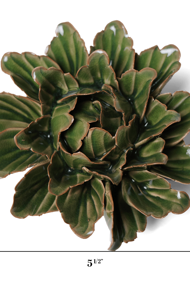 Japan Ceramic Flower Green Tree Peony - Chive UK Wholesale