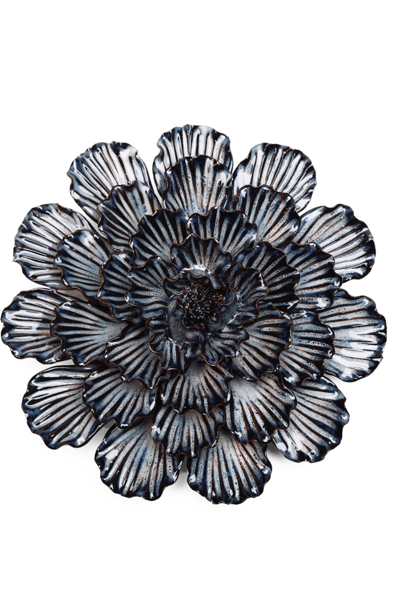 JA25 Navy Dinner Plate Dahlia - Chive UK Wholesale