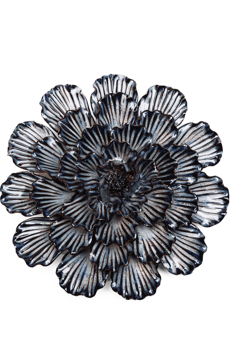 JA25 Navy Dinner Plate Dahlia - Chive UK Wholesale