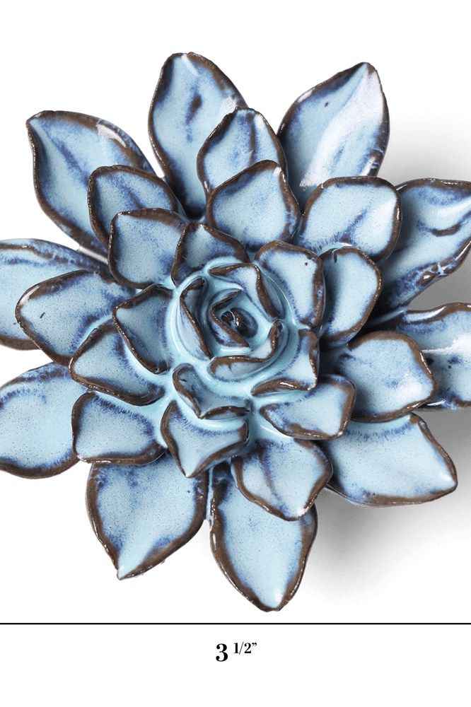 Japan Ceramic Flower Blue Brown Aster - Chive UK Wholesale