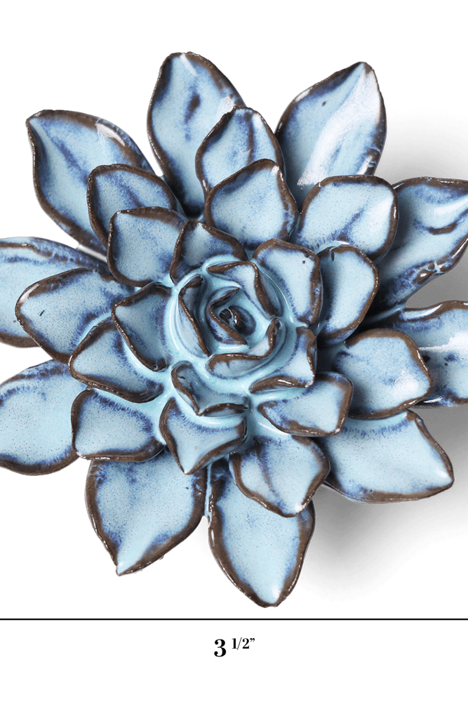 Japan Ceramic Flower Blue Brown Aster - Chive UK Wholesale