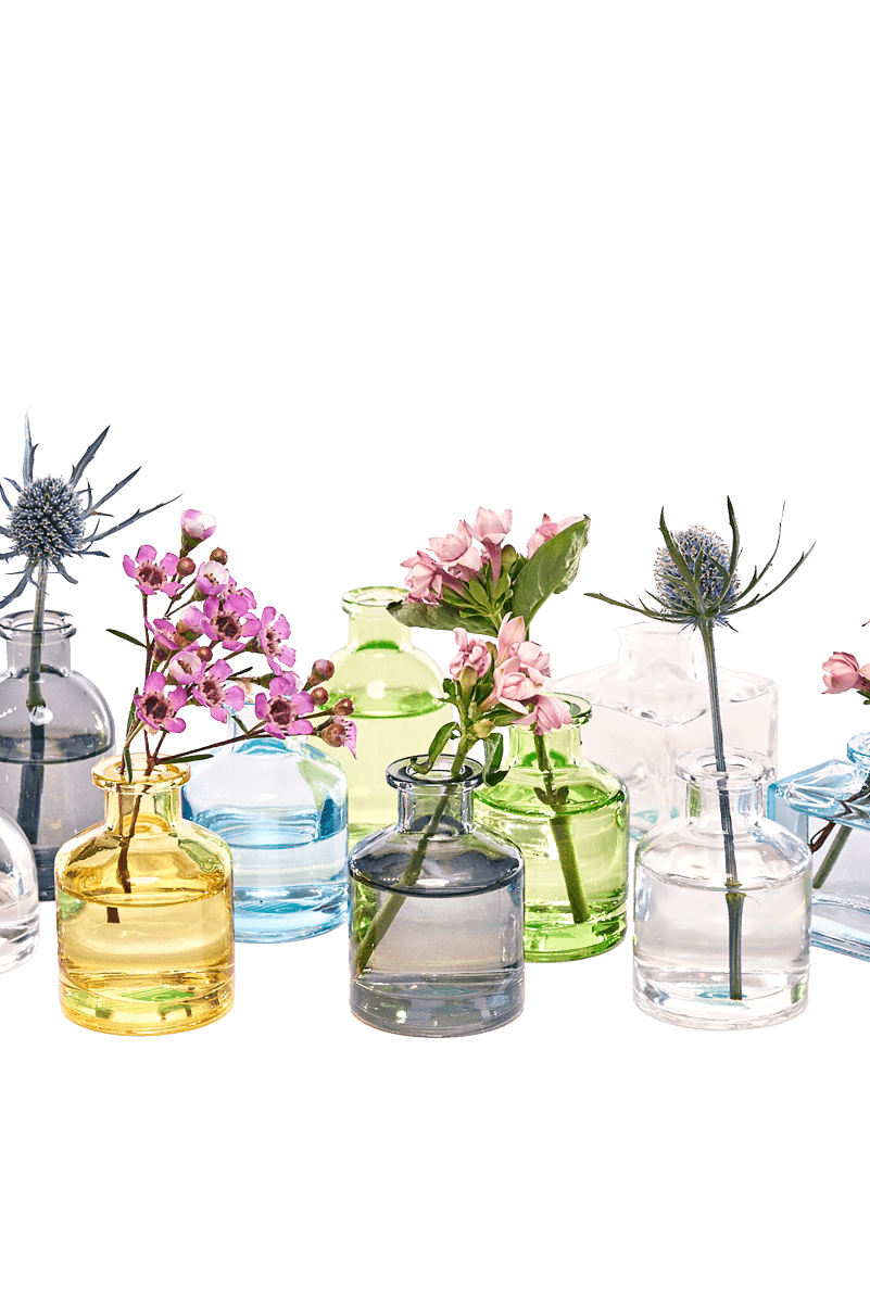 Loft Glass Vintage Bud Vases For Weddings - Chive UK Wholesale