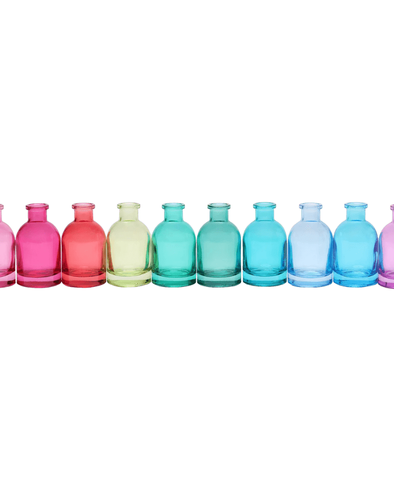 Loft Glass Bud Vase Jewel Tone 10pc Kits - Chive UK Wholesale