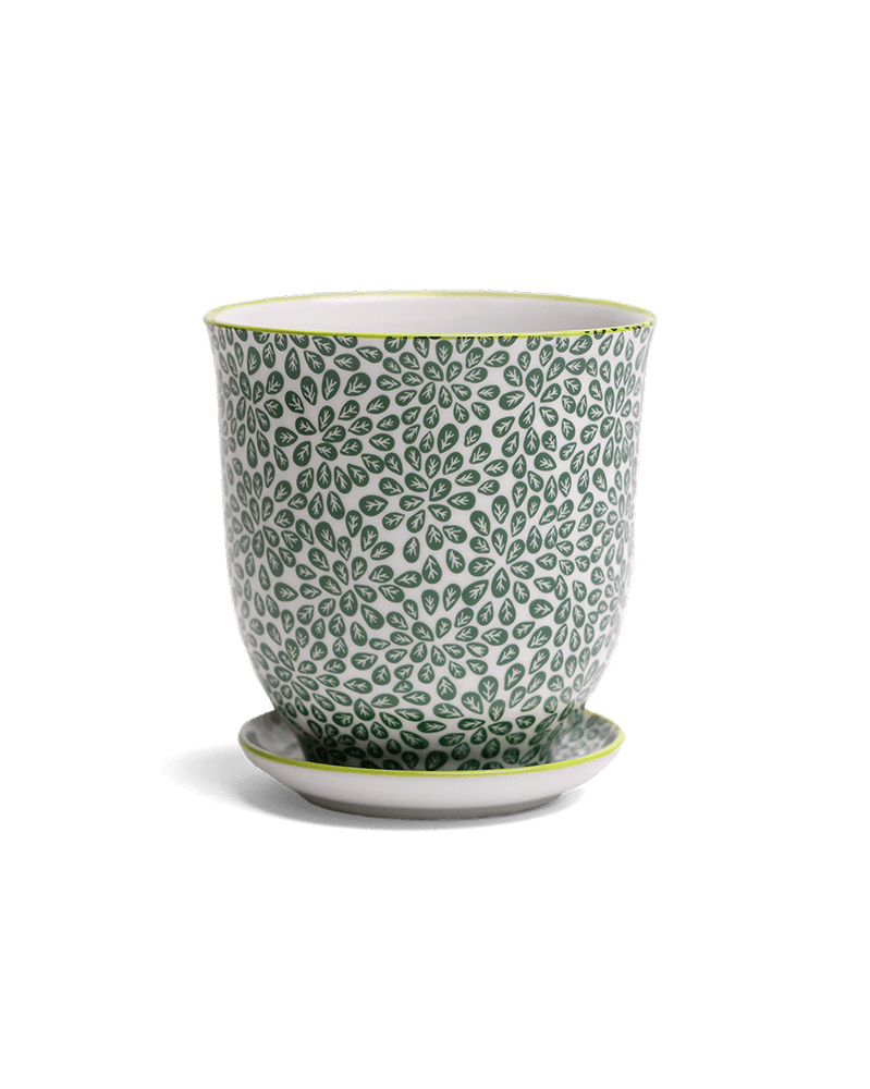Liberte Porcelain Pot And Saucer Set With Drainage - Chive UK Wholesale