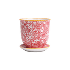 Liberte Porcelain Pot And Saucer Set With Drainage - Chive UK Wholesale