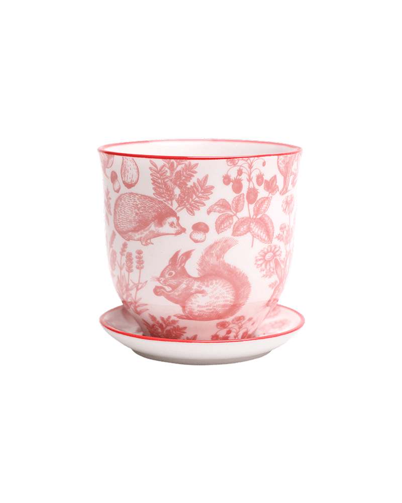 Liberte Porcelain Pot And Saucer Set With Drainage - Chive UK Wholesale