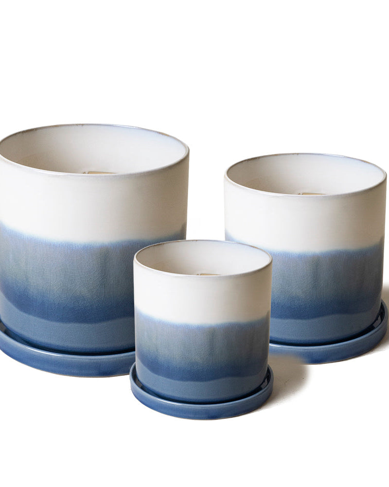 Minute Ceramic Pot And Saucer With Drainage Sets - Chive UK Wholesale