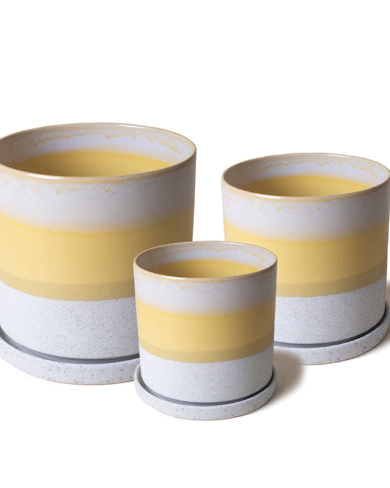 Minute Ceramic Pot And Saucer With Drainage Sets - Chive UK Wholesale